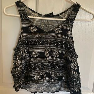 Black and White Cropped Tank